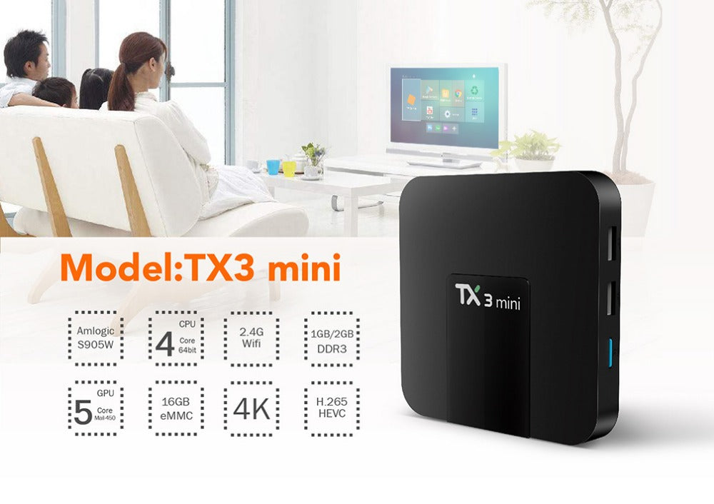 TX3 mini IPTV Box Android 7.1 1G+8G S905W Quad Core